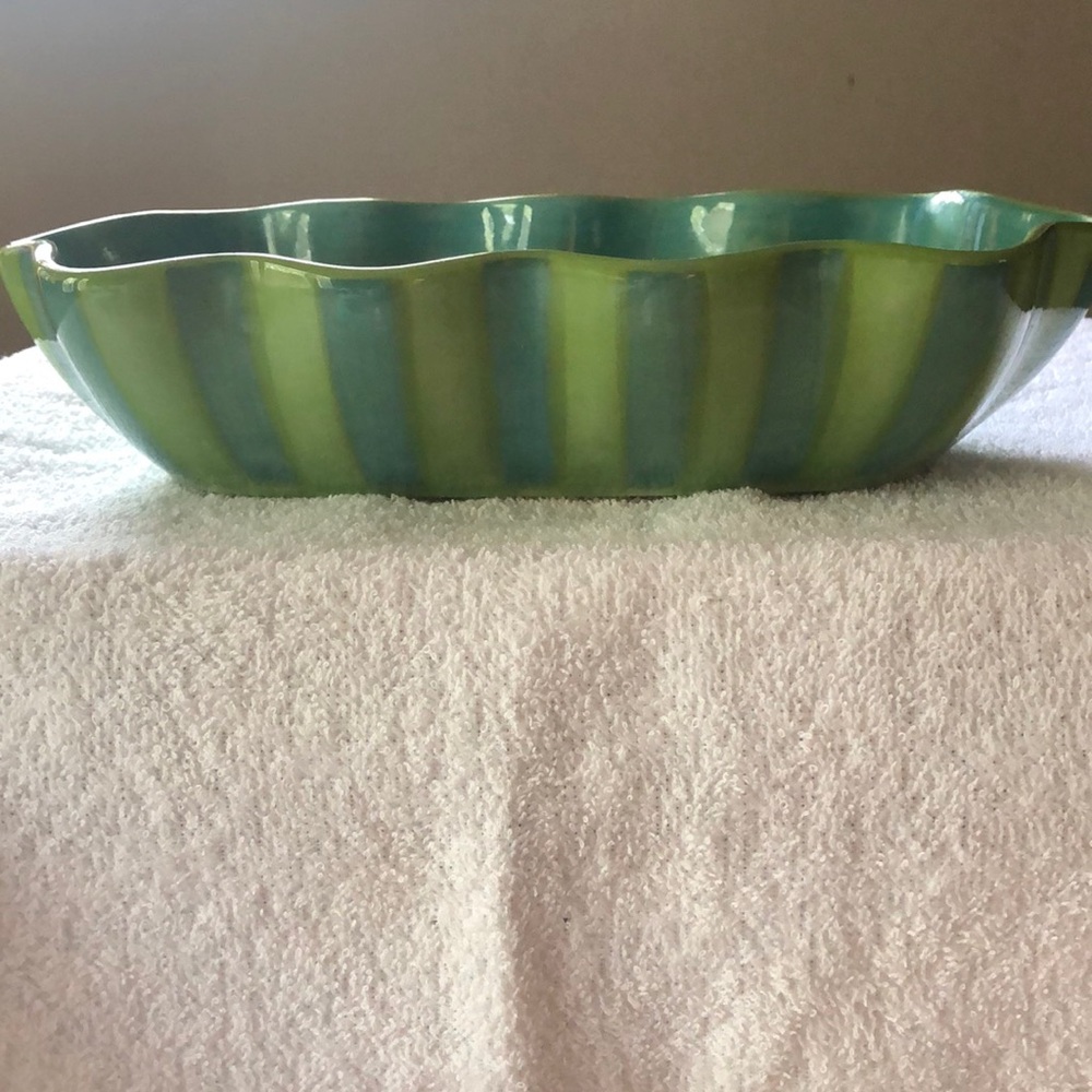 Gail Pittman Blue & Green Ceramic Serving Bowl